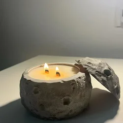 Planet Shaped Storage Box with Lid Silicone Mold DIY Candle Holder Mold Moon Flowerpot Mold Cement Concrete Storage Jar Mold