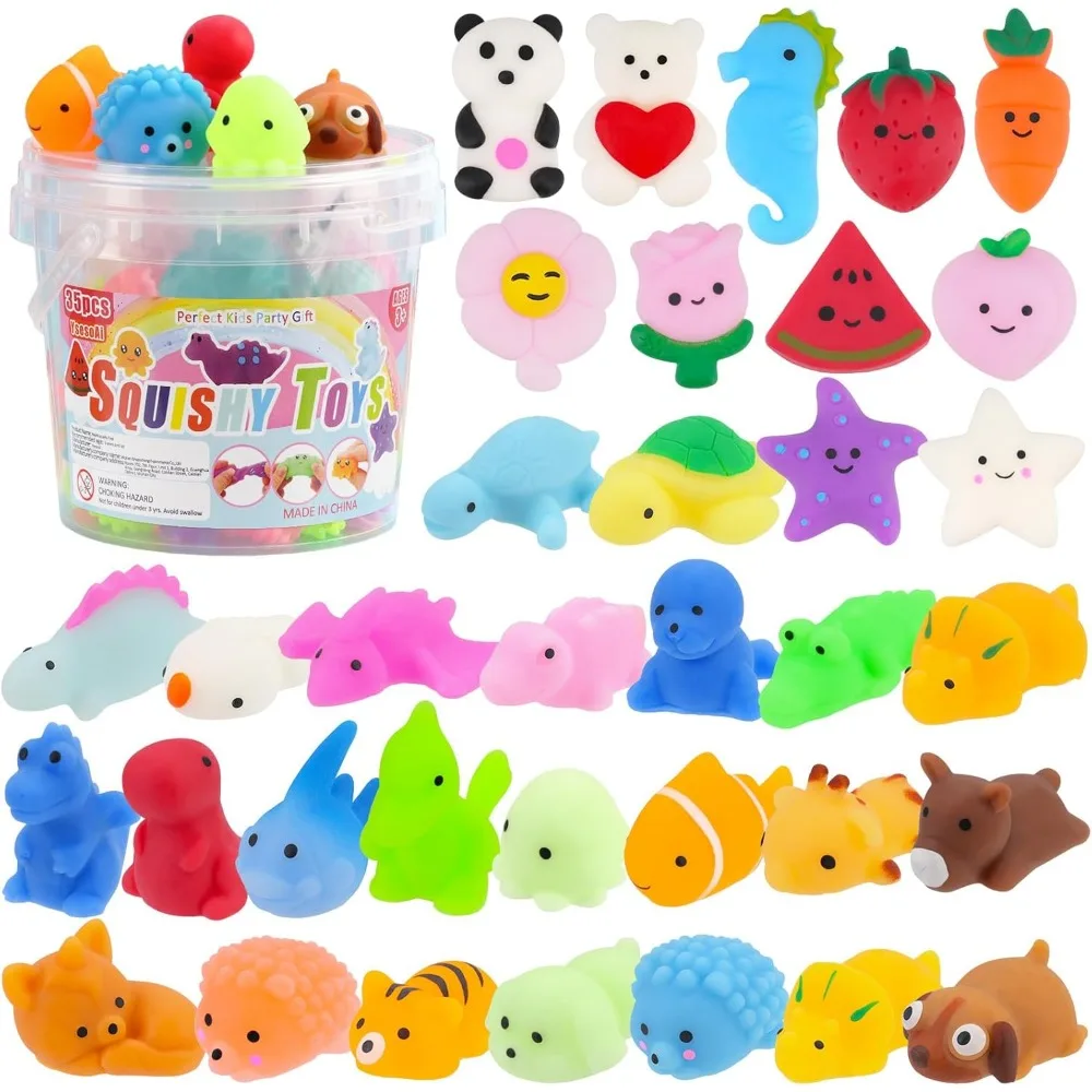 

Jeux squishy 35 pièces, fidget jouets mini pour 4-12 ans, cadeaux, Noël, fêtes scolaires.