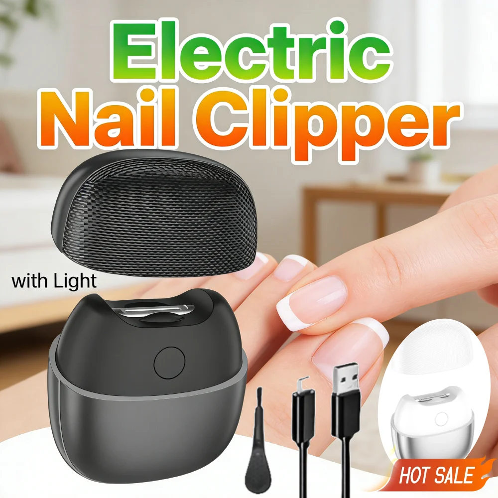 

3 In 1 Electric Nail Clipper 2 Modes Automatic Nail Trimmer TYPE-C Charging Adjustable Manicure Polisher for Seniors Kids Adults
