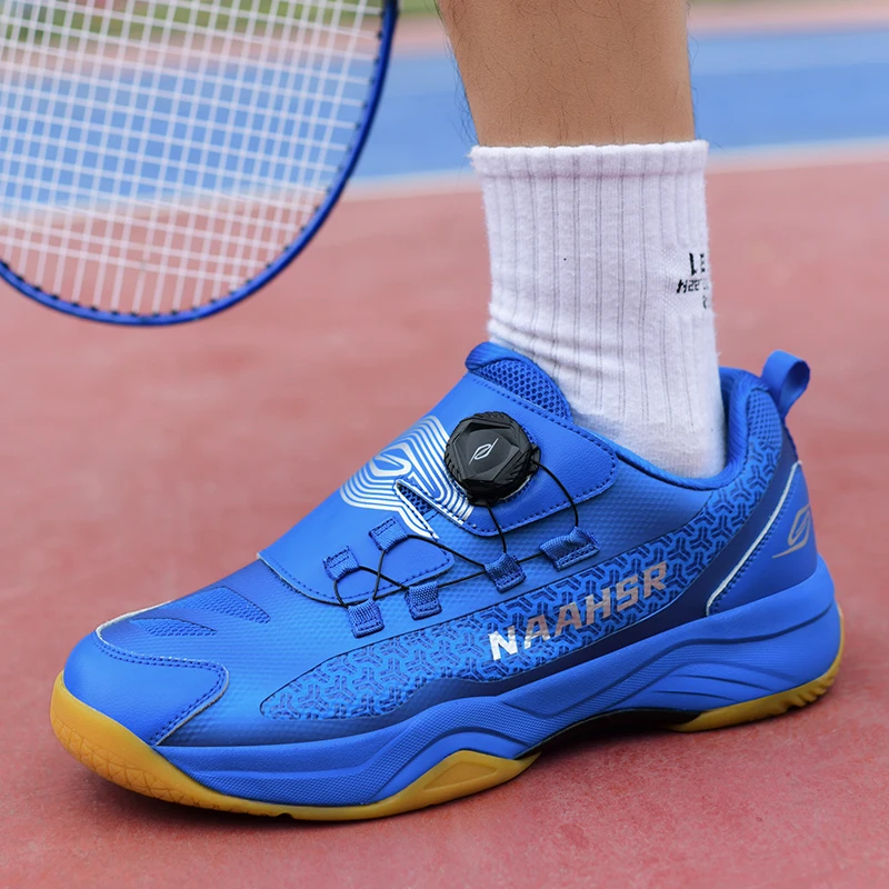

Новый стиль, женские и мужские кроссовки для бадминтона, Нескользящая тренировочная обувь для бадминтона, обувь для бадминтона с быстрой шнуровкой, уличные кроссовки