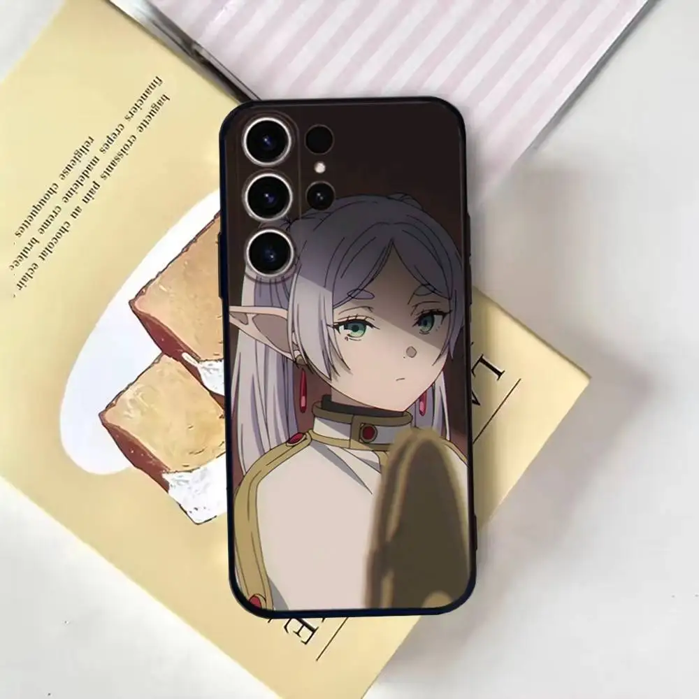 Capa de telefone de reencarnação sem emprego Mushoku Tensei para SamsungS25,24,21,22,23,30, Ultra,20,Plus,Fe,Lite,Note,10,9, capa preta macia