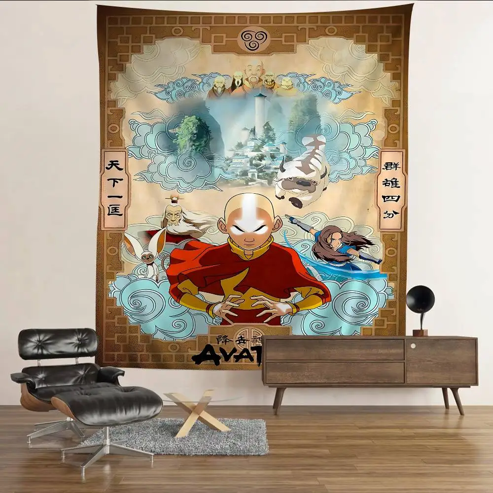 A-Avatar-The Last AirbenderS Movie Tapestry Art Printing Japanese Wall Tapestry Anime Wall Hanging Home Decor