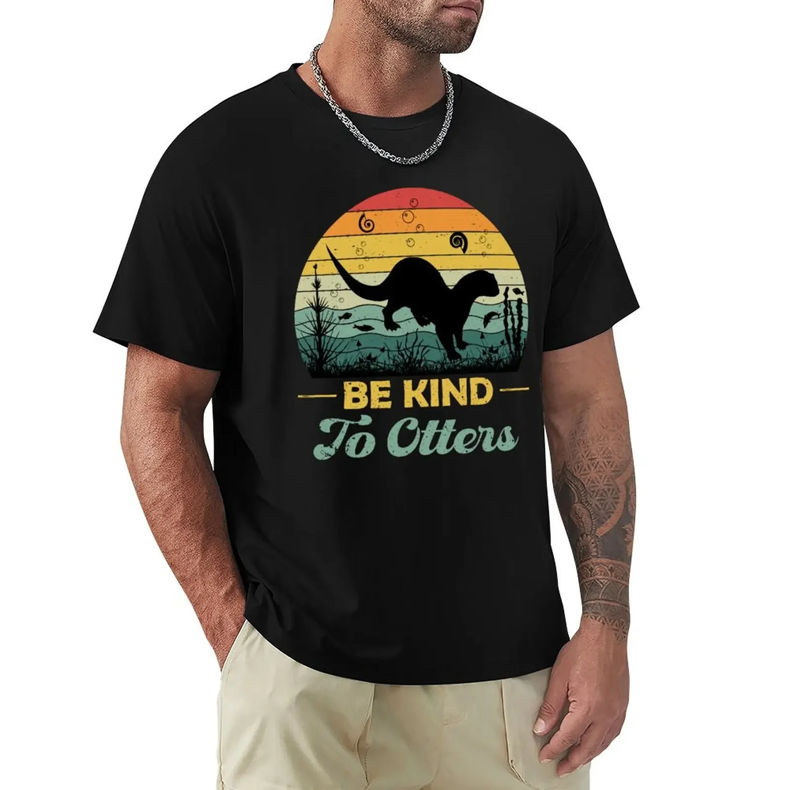 

Be Kind To Otters Retro T-Shirt customs design your own vintage clothes vintage t shirt men