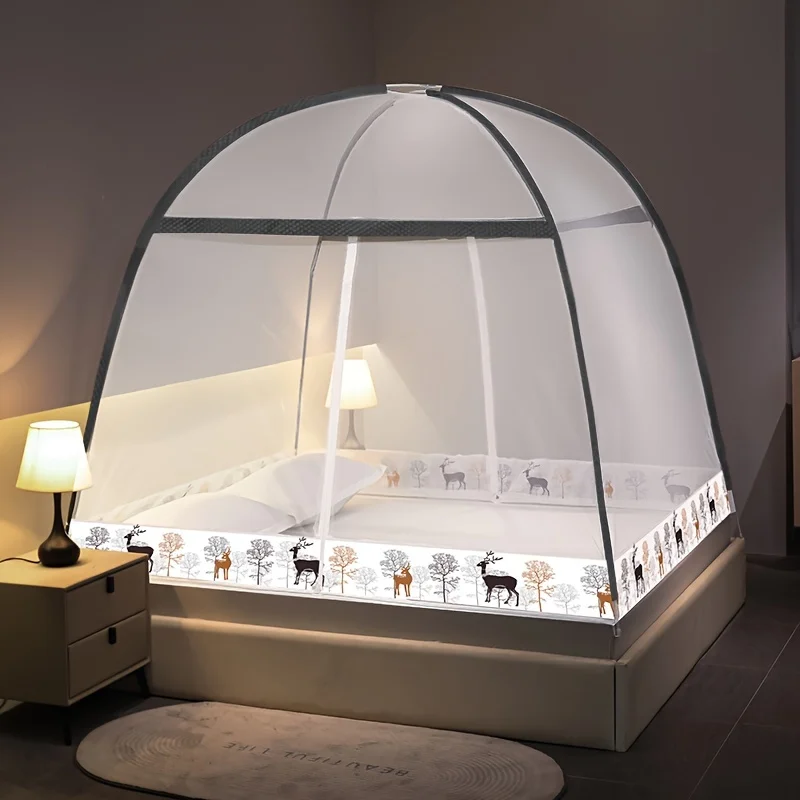 Easy Install Pop Up Mosquito Net 360° Complete Protection Sturdy Construction Fast Assembly Cute Design for Summer