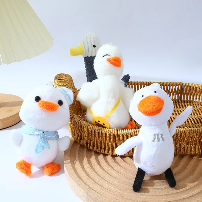 Super Cute Refueling Duck Keychain Schoolbag Pendant Creative Ugly Cute Struggle Plush Toy Doll