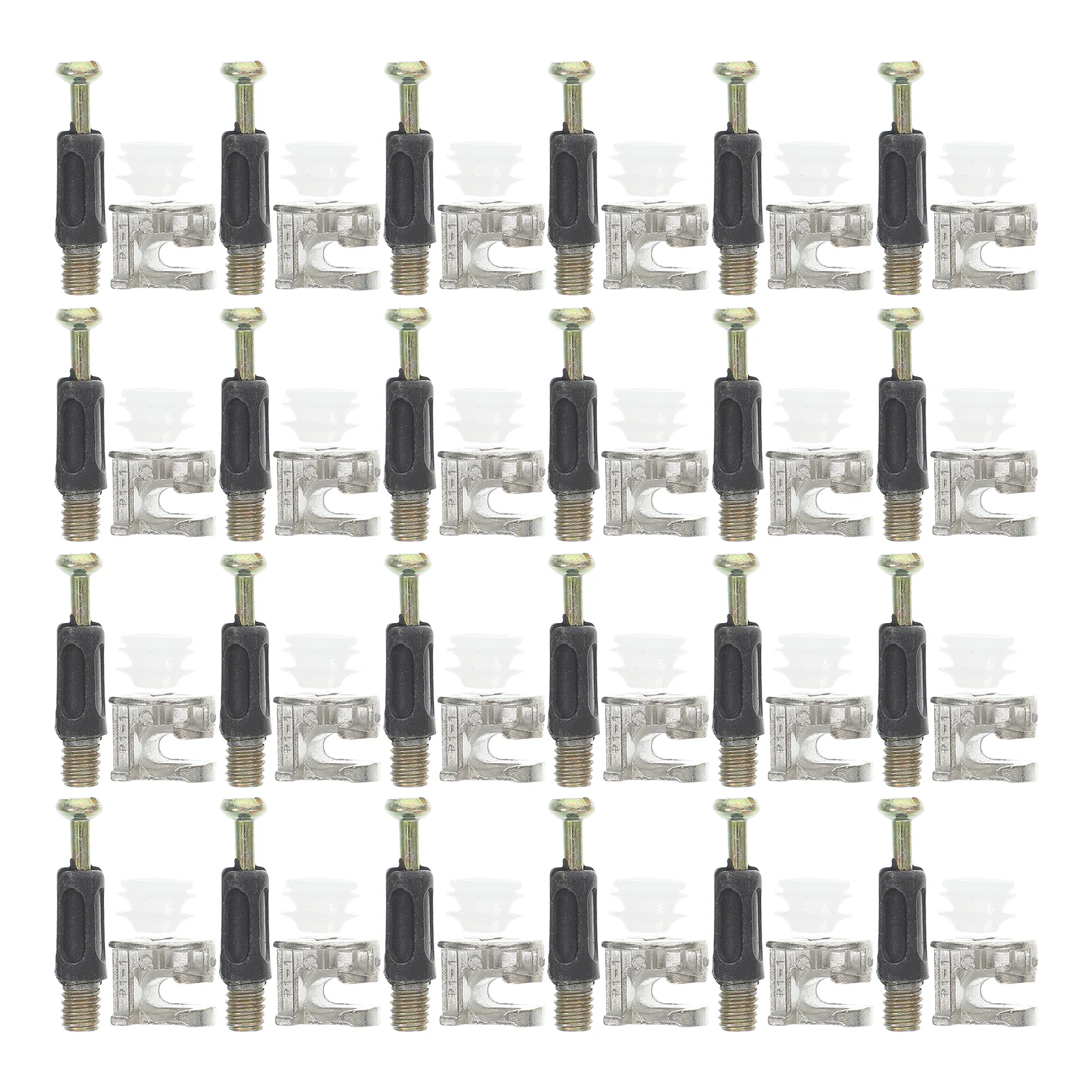

24 Sets Furniture Connectors Cam Locks Fittings Dowels Screws Cabinet Bolts Nuts Hardware Assembly Wardrobe Furniture