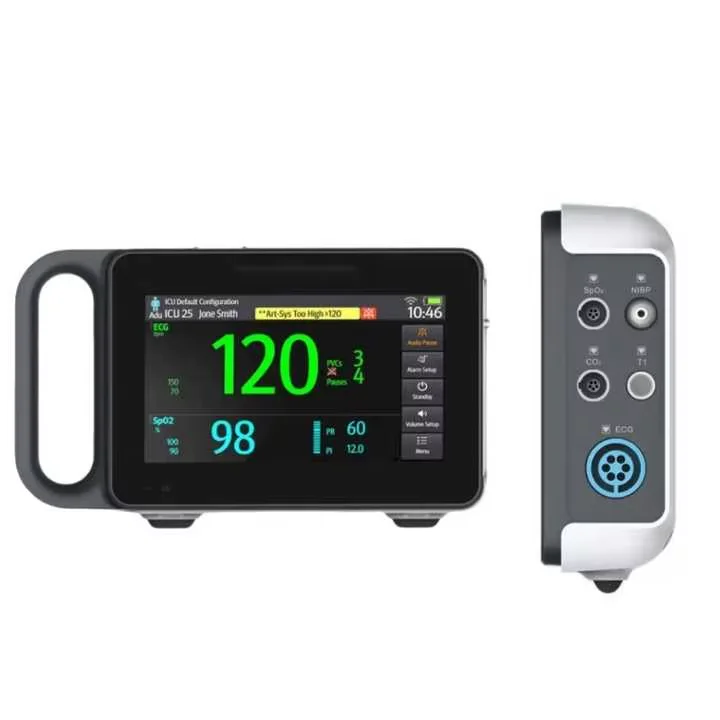 7 Inch Touch Screen Remote Veterinary Patient Monitor Hospital Device with Trolley Multi-Parameter Monitoring System on Sale