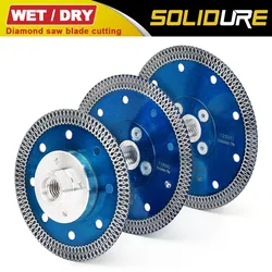 105/115mm/125mm super thin X shape diamond tile cutting blade with Flange for cutting stone and  tiles