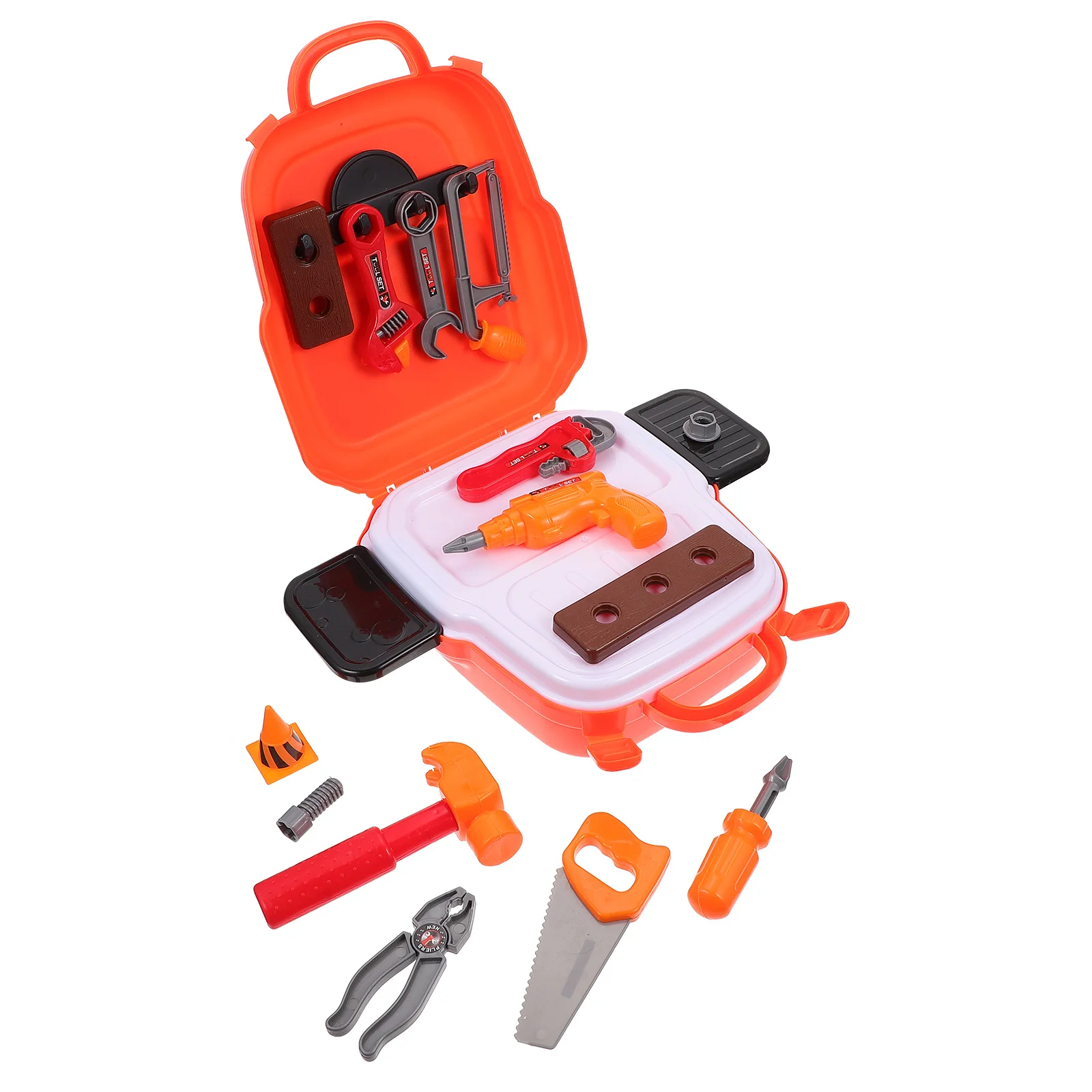 1 set 1 Set Repair Tool Backpack For Kids Simulation Handyman Plastic Electric Drill Playset Children Learning Playthings