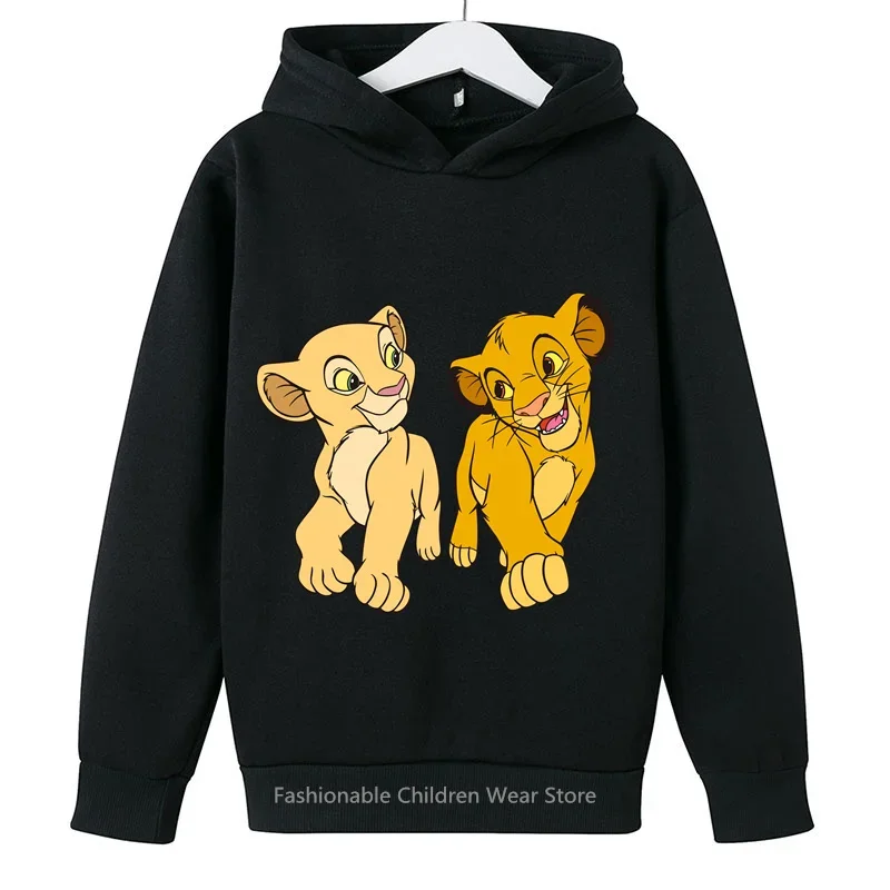 2024 Disney Lion King Hoodie for Kids: Fun Cartoon Prints, Korean Casual Vibe, Boys & Girls' Warm Companion