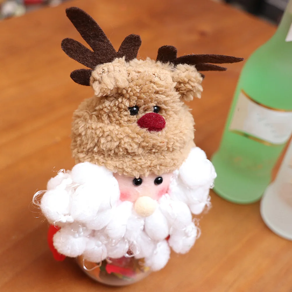 

2Pcs Christmas Candy Storage Container Santa Claus Snowman Decorative Candy Box Portable Reusable Christmas Supplies