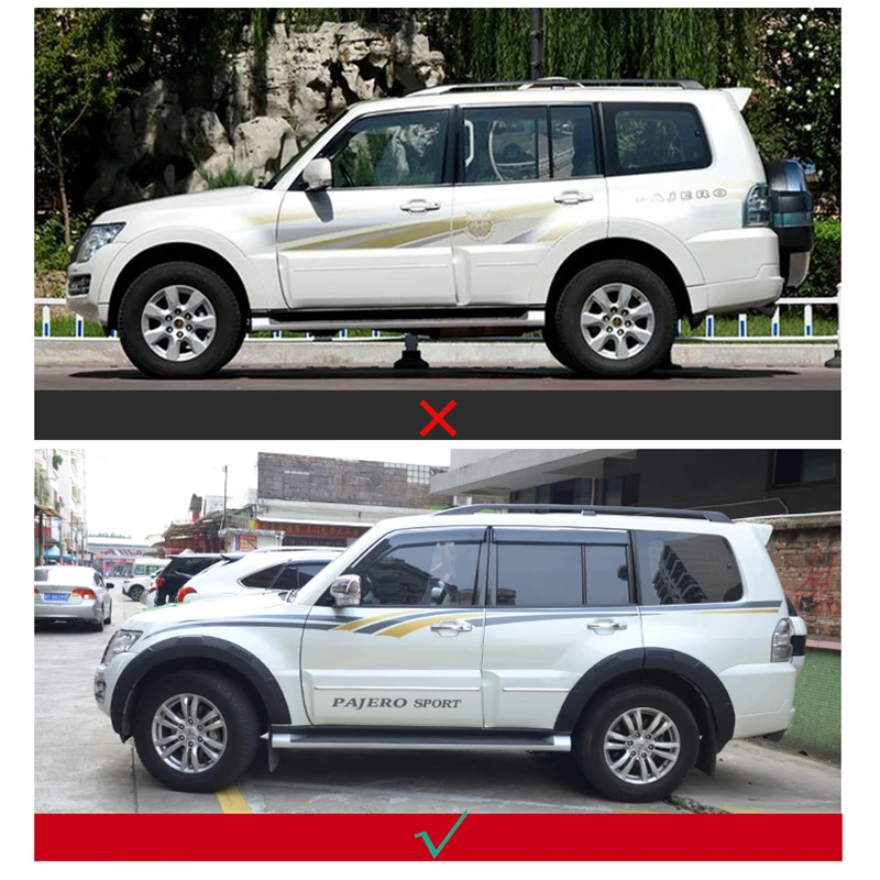 For Mitsubishi Pajero Flares Mudguards Off-Road Wheel Eyebrows Widened Decorative V97 V93 Pajero Shogun Wheel Fender Accessorie - Image 4