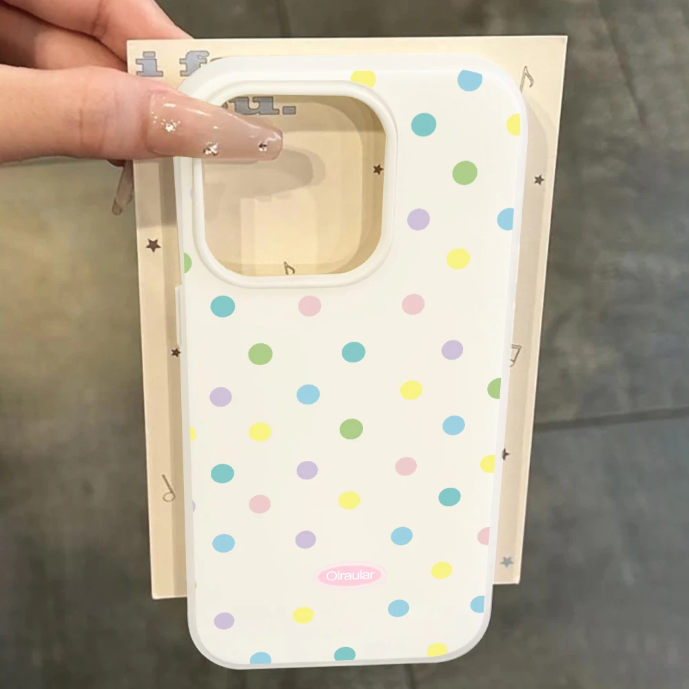 Einfache blaue Polka-Dots-Hülle für Samsung Galaxy S21 S26 S25 S24 S23 S22 Ultra Plus FE, Hülle für A37 A36 A54 A55 A56 Drop Funda – Detail 1