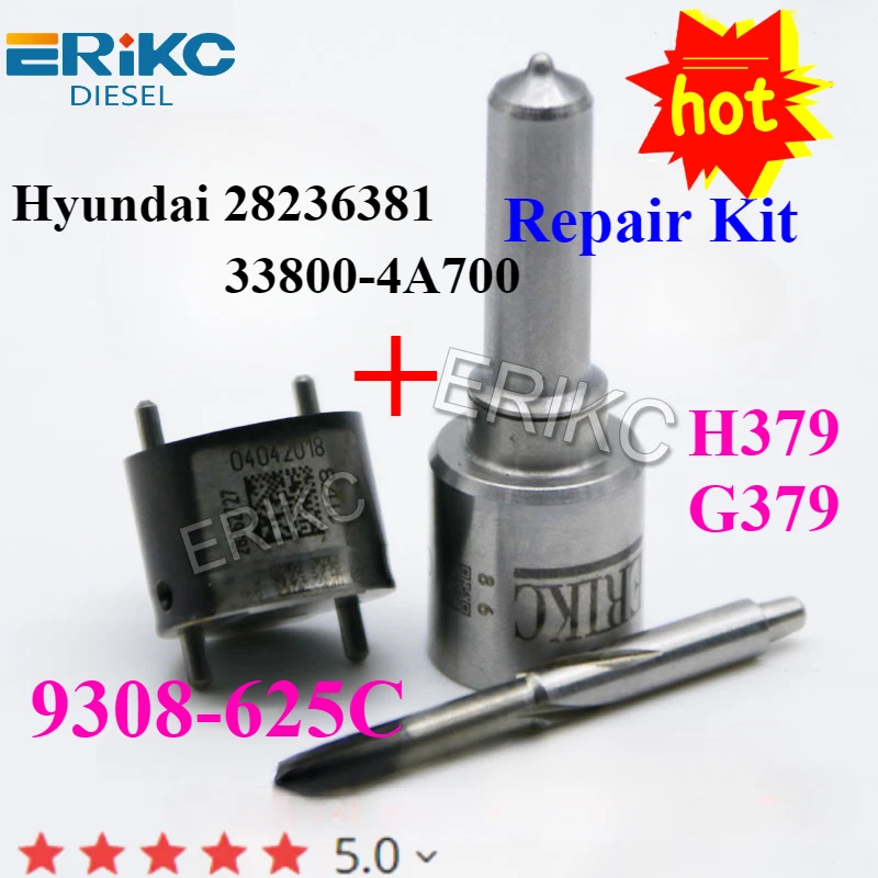 28236381 33800-4A700 Common Rail Fuel Injector Repair Kits Control Valve 9308-625C Nozzle H379 L379PBD G379 for Hyundai