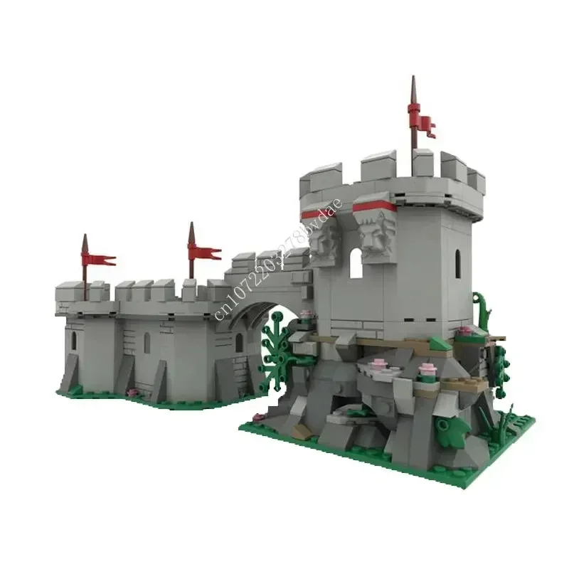 529PCS Customized MOC Medieval outpost Castle Model Building Blocks Technology Bricks DIY Creative Assembly Toys Holiday Gifts