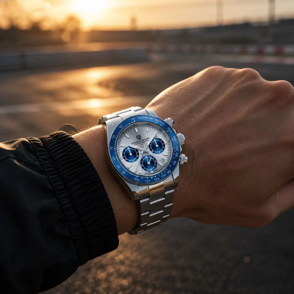PAGANI DESIGN 40mm Men's Watch Stainless Steel Chronograph Top Brand Quartz Wristwatch Sapphire Glass VK63 Gift Watches for Men view 3