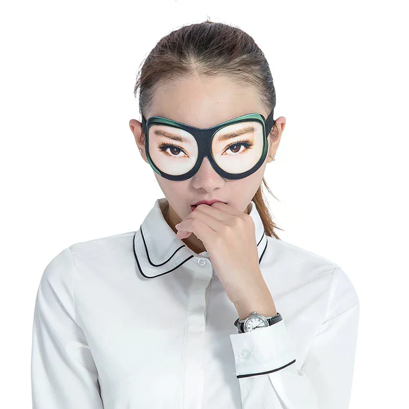3D Open-Eye Sleep Mask Eyeshade 3D Spoof Stereoscopic Sleeping Eyeshade Soft Travel Blinder Creative Eyeshade Sleep Aid Funny