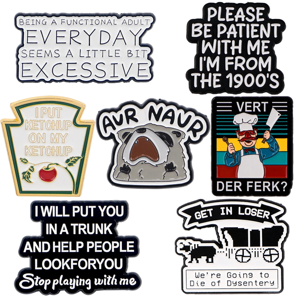 دبابيس DER FERK-minel للملابس ، شارات على حقائب الظهر ، قبعة طوق ، دبابيس طية صدر ، مجوهرات #1