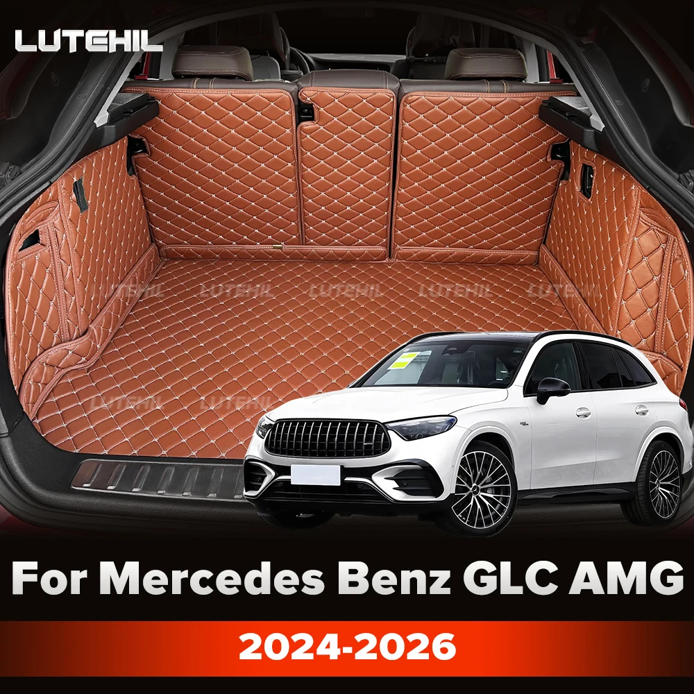 Cargo Liner For Mercedes Benz GLC AMG 2024-2026 Car Trunk Mats Carpet With Backrest Protectors Cargo Mats Accessories Waterproof