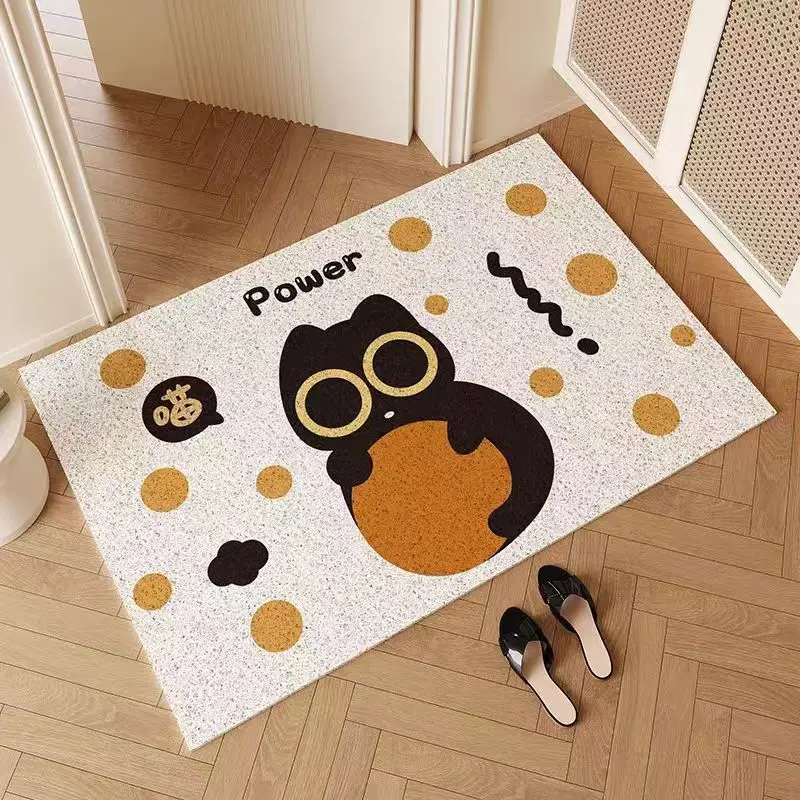 مضحك الأسود القط باب الحصير في الهواء الطلق القط الجبهة باب حصيرة خارج مضحك ممسحة في الهواء الطلق داخلي مدخل حصيرة