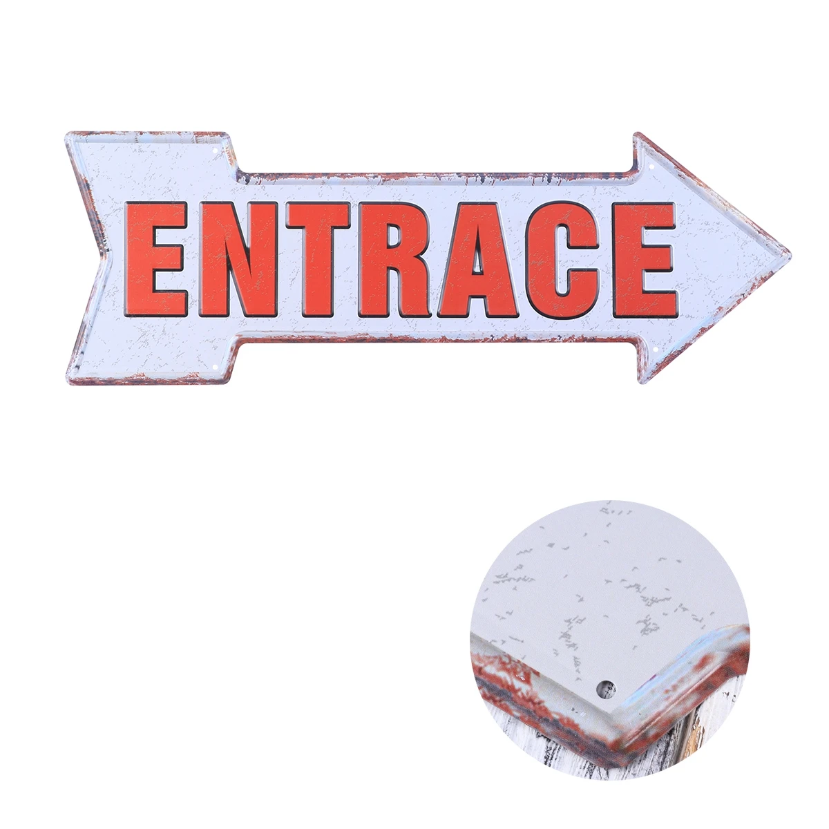 

Retro Decorative Signboard 45x16cm Iron Direction Tag Wall Decoration for Bar Hospital Door Exit Road Indicator
