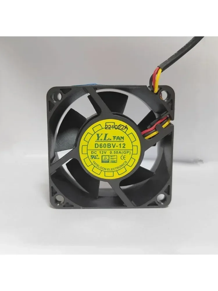 YaLn D60BV-12 Hoge Luchtfrequentieomvormer Radiator CPU Voeding Inverter Server Koelventilator 6 CM DC 12 V 0.5A 6025 - afbeelding 2