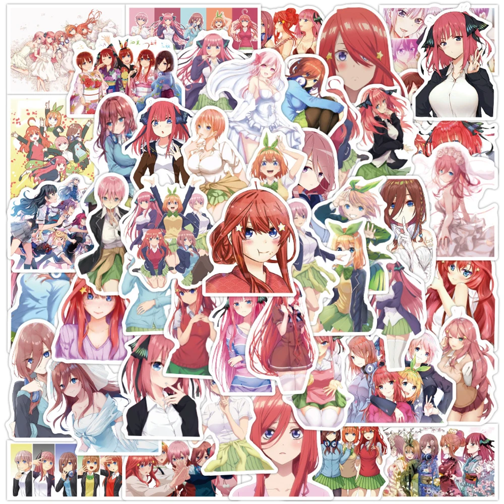 10/30/50pcs Nakano Nino Miku Anime Stickers The Quintessential Quintuplets Sticker Kawaii Nakano Yotsuba Itsuki Decal Decoration