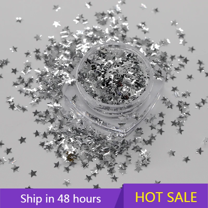 

YTYIN j Series 3 mm Star Glitter Nail Manicure Glitter Holographic Glitter