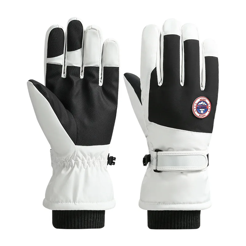 Ski Gloves Winter Men's Outdoor Cycling Windproof Snow Gloves Thickened Touch Screen Motorcycle Gloves