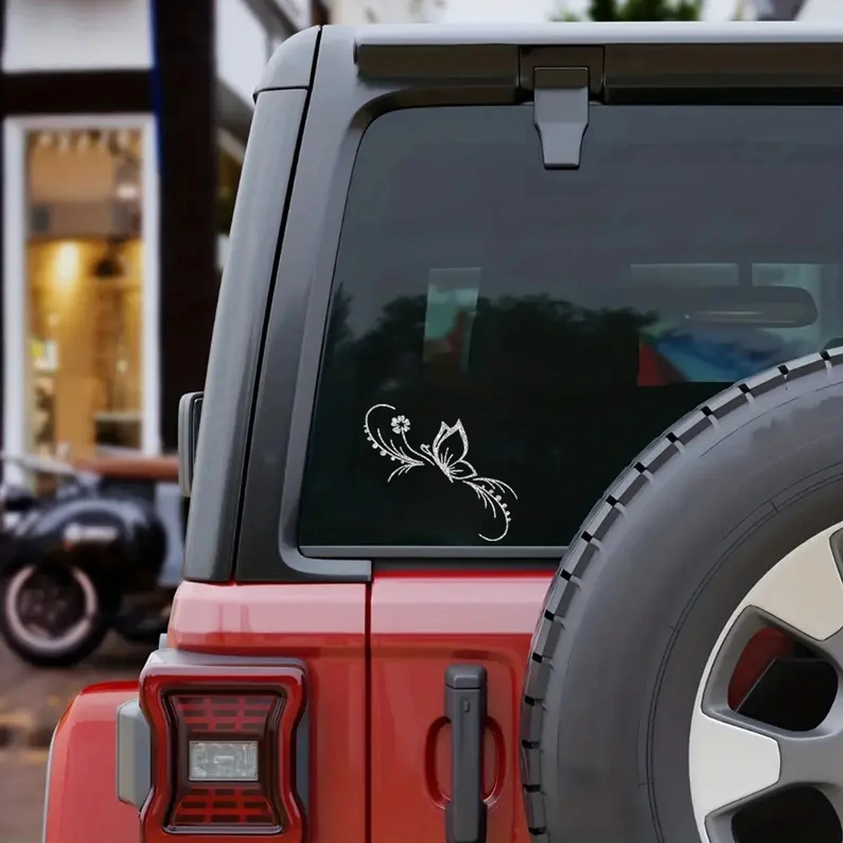Creative Butterfly Flower Pattern Car Sticker Luminous Reflective Decorative Window Body Decoration Adhesive Decal view 4