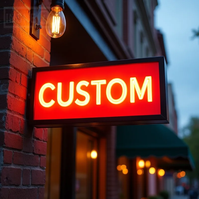 Custom Light Box For Business Outdoor Waterproof LED Sign Board Double Sided Storefront Signage Wall Hanging Illuminated Sign