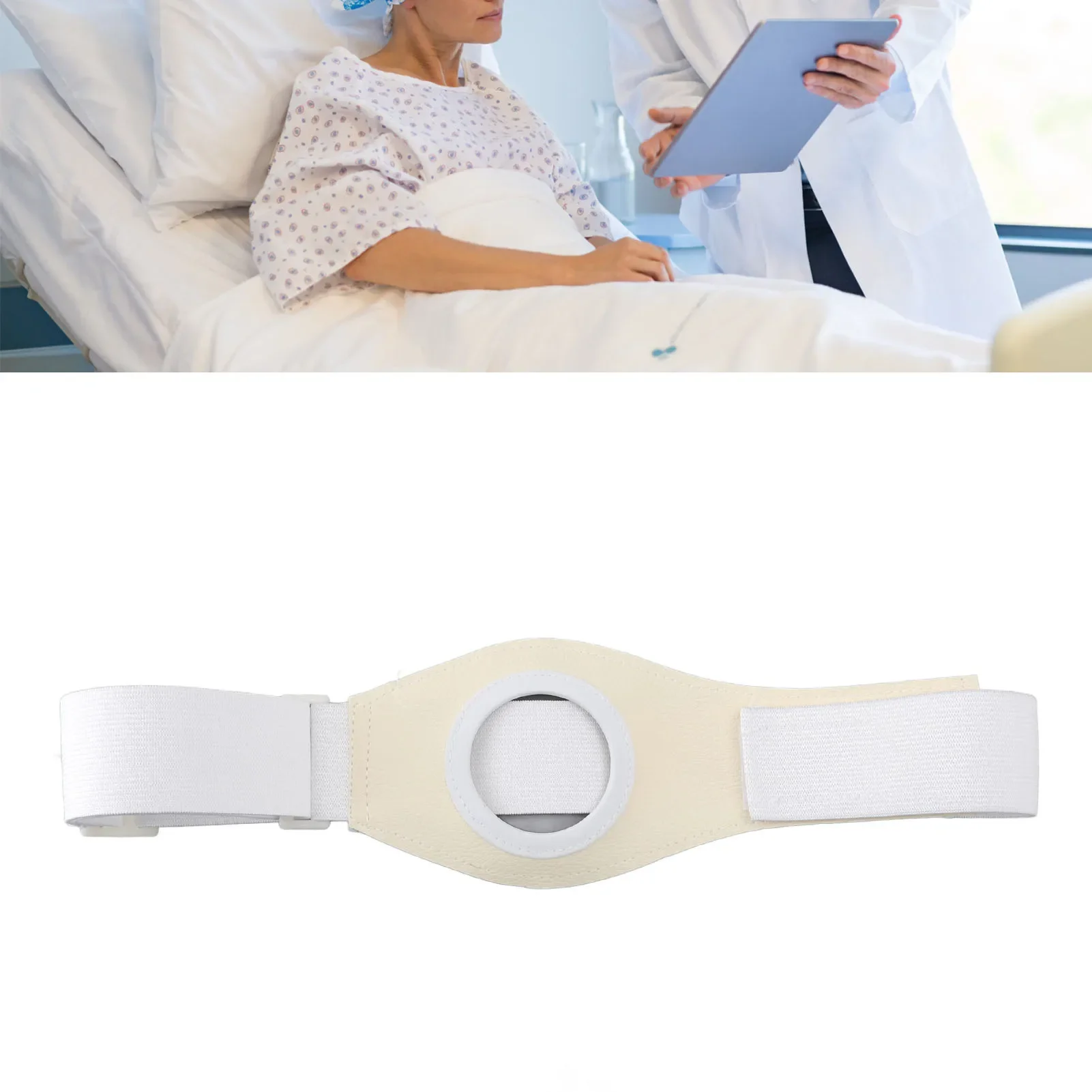 Colostomy Belt Ostomy Waist Support Belt Length Adjust High Elasticity Ostomy Reinforcement Belt for Postoperative Care