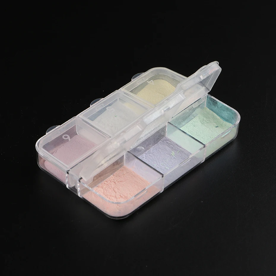 Moonlight Mirror Nails Powder Metallic Chrome Effect Pigments Gel Polish Laser Dust Glitter Aurora Shiny Pearl Nail Manicure Dec — zdjęcie 6