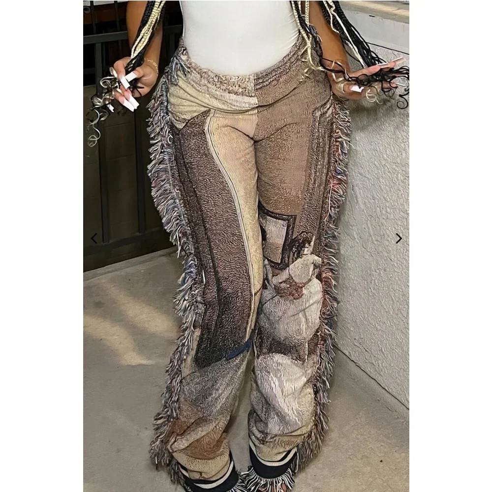 Camo Cargo Pencil Pant Trousers Y2K Streetwear 2023 Women Winter Fall Clothes High Waist Fashion Camouflage Parachute Club Pants