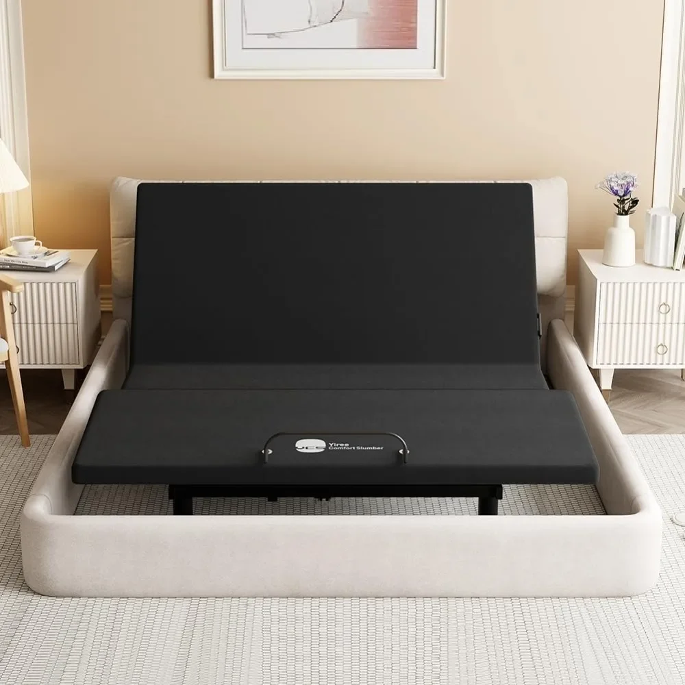 Adjustable Bed Base, Lift Motor & Wireless Remote, Massage, Under Beds Lighting, Dual USB Ports, IElectric Bed Frame