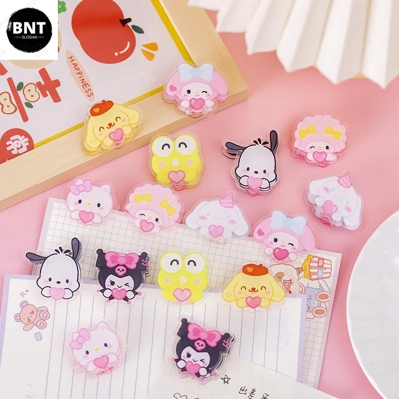 

Sanrio Kuromi Cartoon Sealing Clip Anime Figures Q Figurals My Melody Pochacco Cinnamoroll Clamp Toys Cute Girls Birthdays Gifts