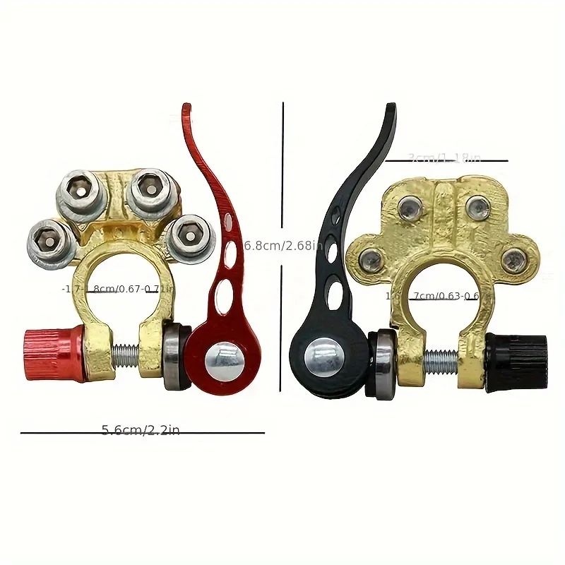 1 Pair of Car Battery Terminals Quick Disconnect Car Cable Connectors Wire Cable Cutting Connectors Car Accessories