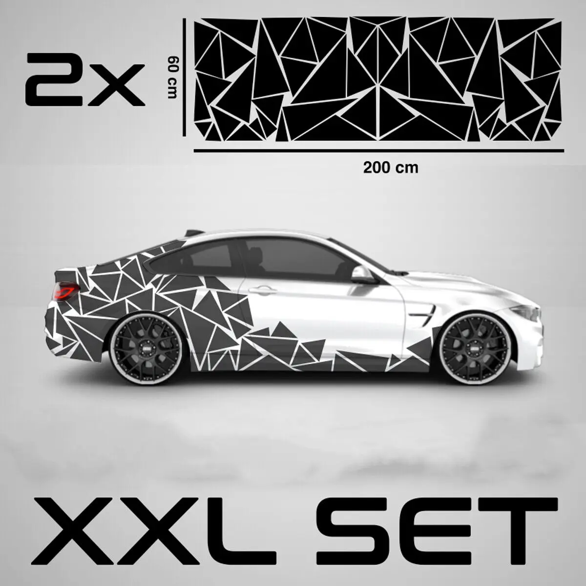 

Car Camouflage kit solid hexagon honeycomb side stickers decals racing triangle