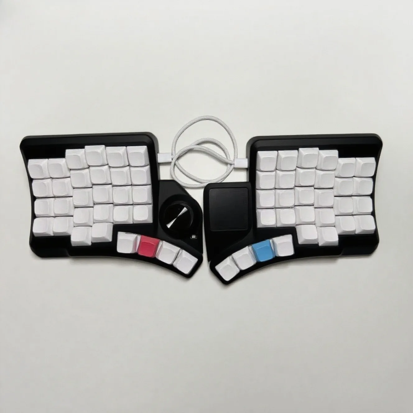 湾曲したスプリットキーボード HPD V2 トラックボールタッチパッド磁気スタンドノブゲーミングキーボードキット有線ホットスワップ QMK バイアル MX スイッチ Teclado