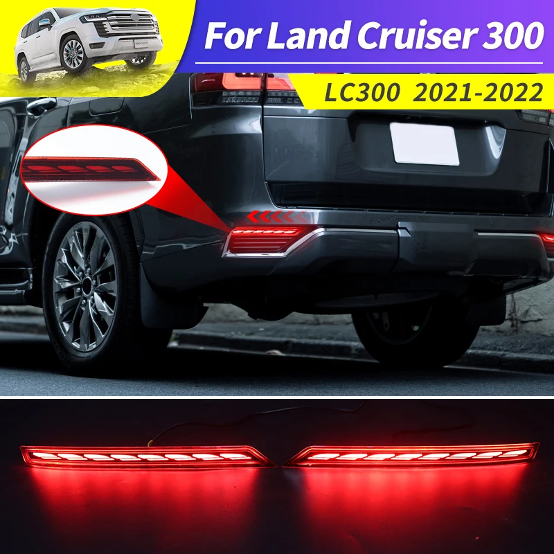 

LED Rear Bumper Lamp Modification Accessories For Land Cruiser 300 2021-2022 Rear Fog Lamp Lc300 ZX External Decorative Parts