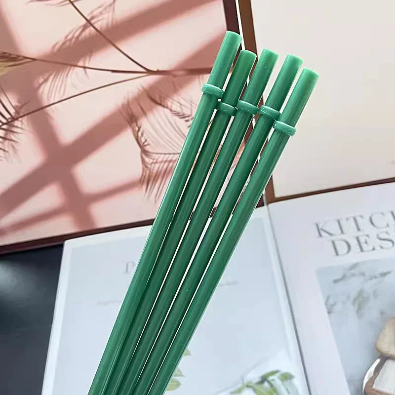 Pajita reutilizable de 5 uds., adecuada para vaso Starbucks, pajita Universal de plástico de 7mm de diámetro con 1 cepillo, accesorios para vasos de agua
