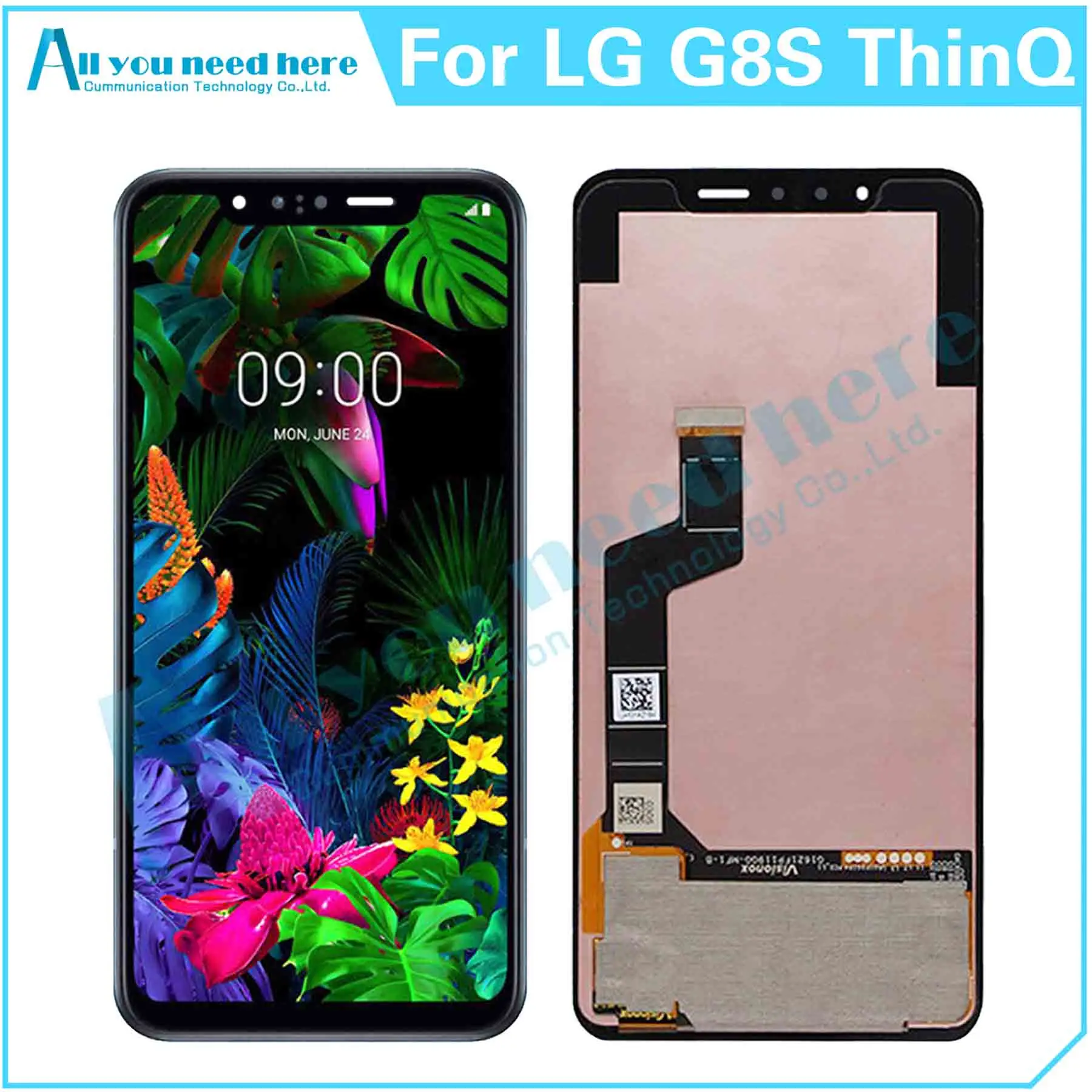 100% Test For LG G8S ThinQ LM-G810 LMG810 LCD Display Touch Screen Digitizer Assembly Repair Parts Replacement