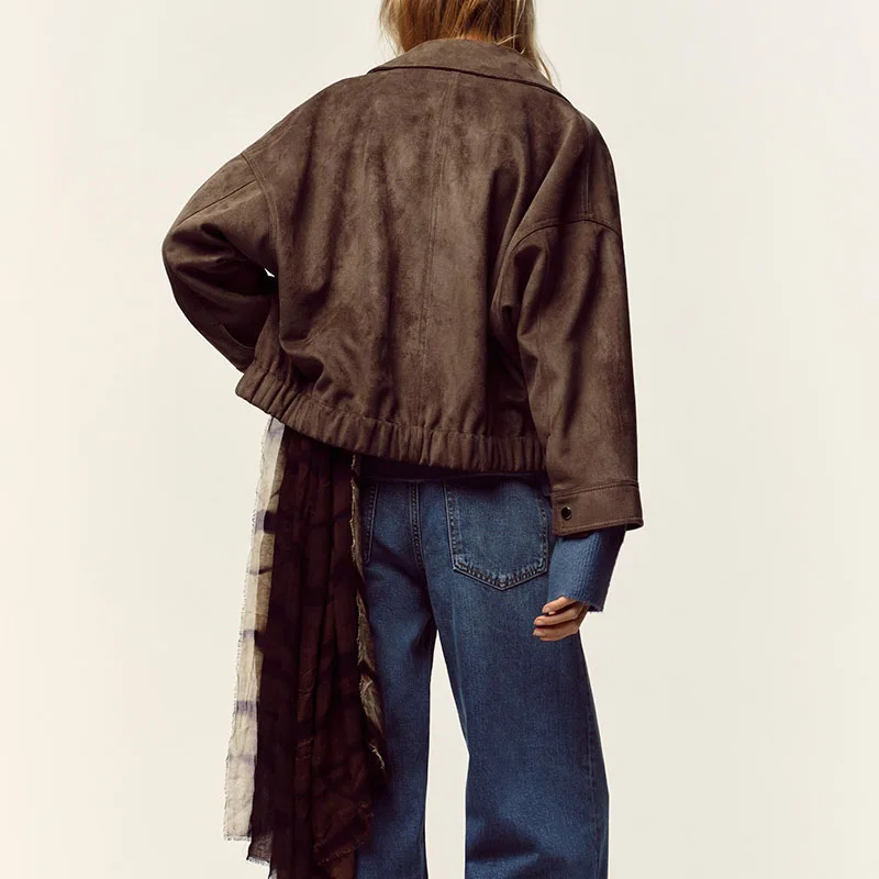 Autumn New Arrival Women's Jacket Outerwear Wind Velvet Surface Effect Casual Style Long Sleeve Zipper Closure Standard Fit