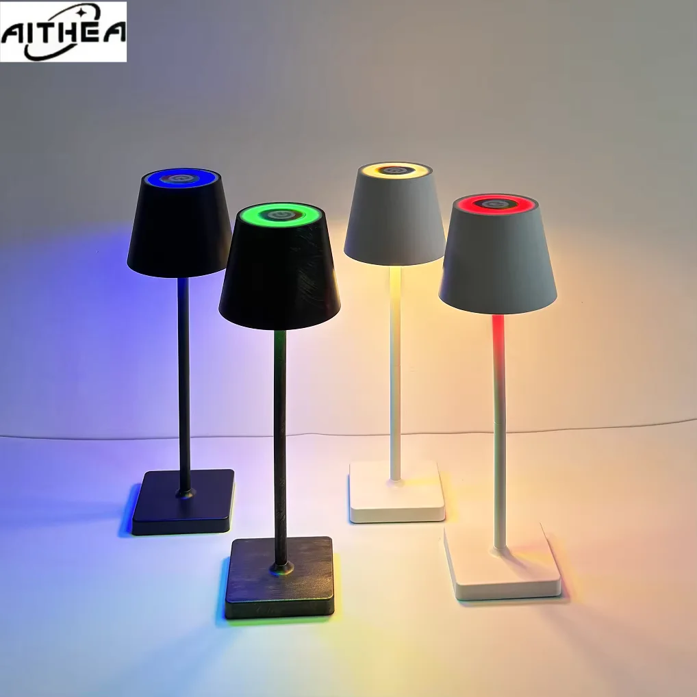 AITHE Rechargeable Colorful LED Night Light Bedside Table Lamp Wine Bottle Lamp Head for Home Clubs Bar Hotel Ambiance Decor