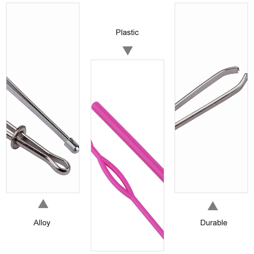 

4Pcs Durable Drawstring Threader Tool Set Metal Plastic Needle for Pants Sweatpants Shorts Swim Trunks Coats Drawstring Tool