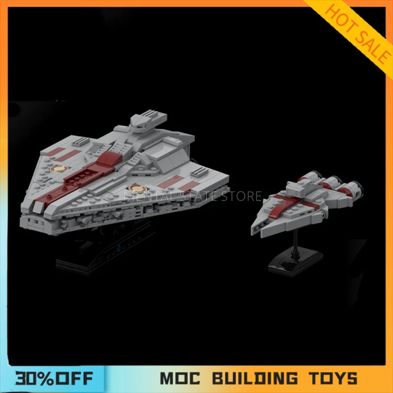 538PCS Customized MOC Acclamator Assault ship and Arquitens Light cruiser Model Building Blocks DIY Creative Toys Holiday Gifts