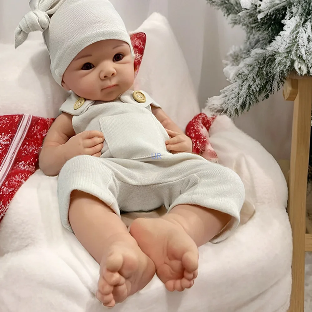 19 Inch Silicone Reborn Baby Handmade 3D Painted Skin Newborn Doll Lifelike Soft Preemy Muñeca For Kids Age 3+ Children Gifts