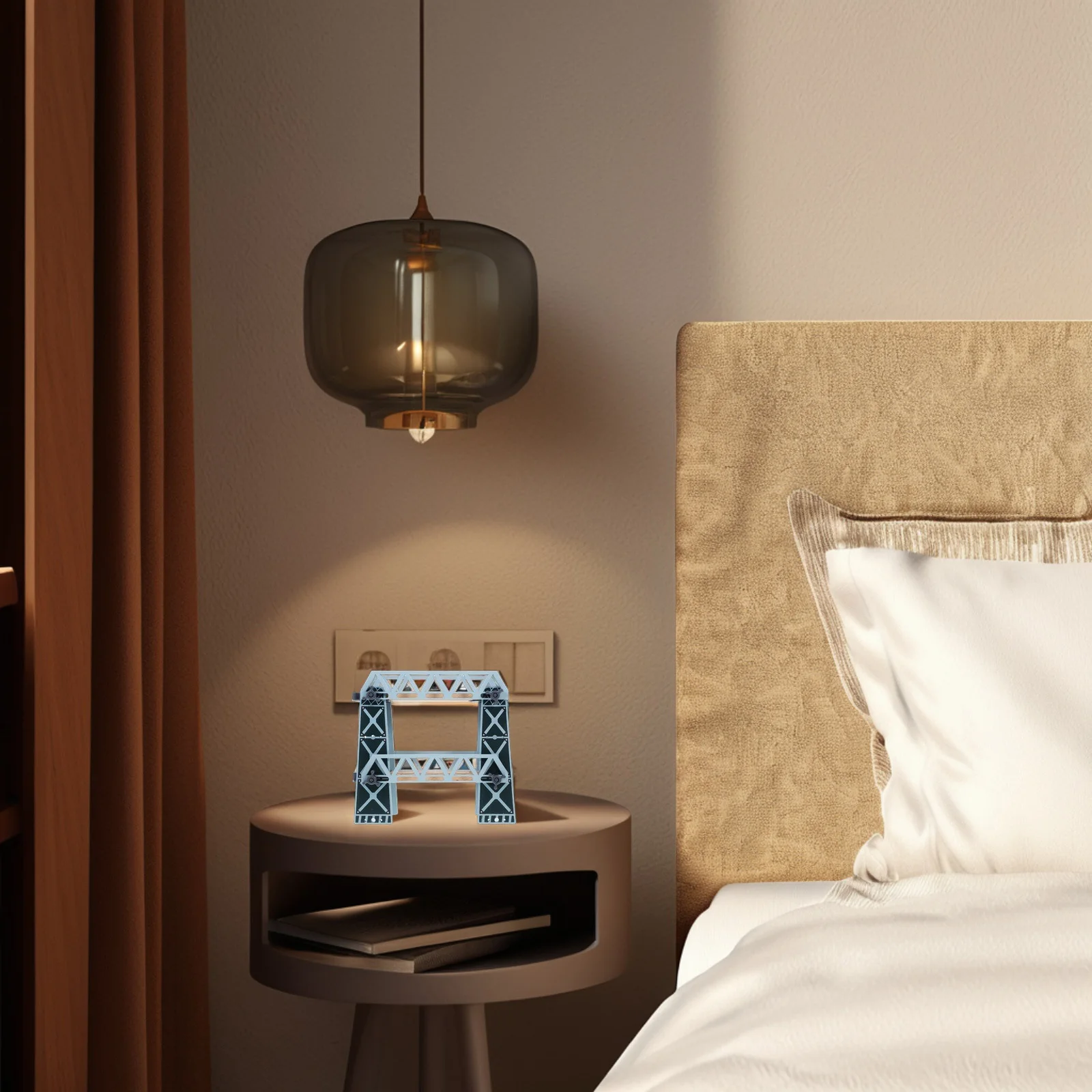 Wooden Bridge Detachable Railway Accessories for Kids Toddler Train Scene Layout Wooden Train Track Bridge