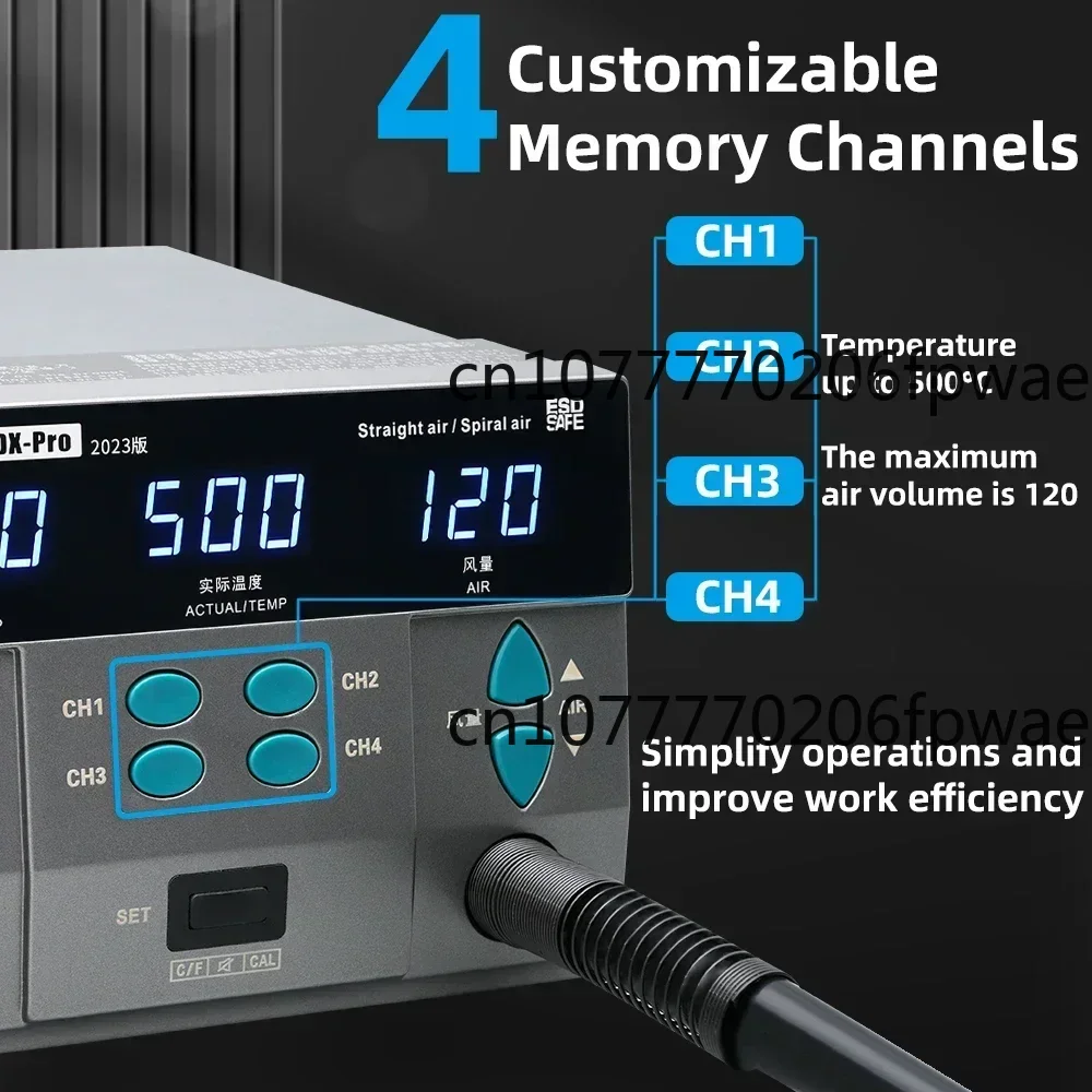 SUGON 8610DX Pro 1000W Hot Air Rework Station Microcomputer Digital Display BGA Rework Station Curved Nozzle Welding Repair Tool