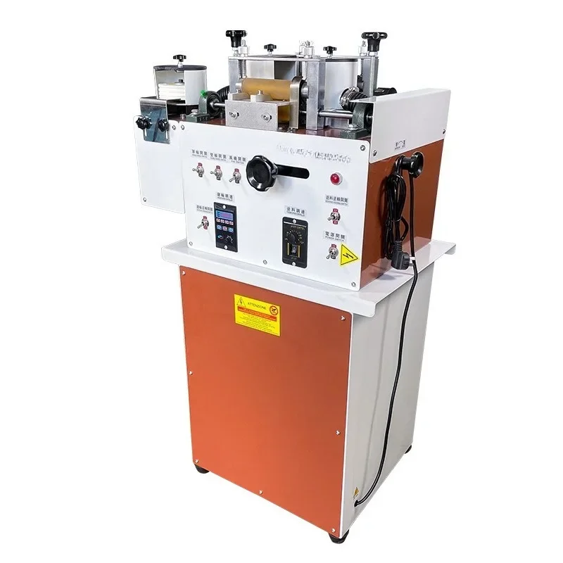 Belt edging machine comes with vacuum three-wheel bilateral sander leather goods roughening machine polishing machine